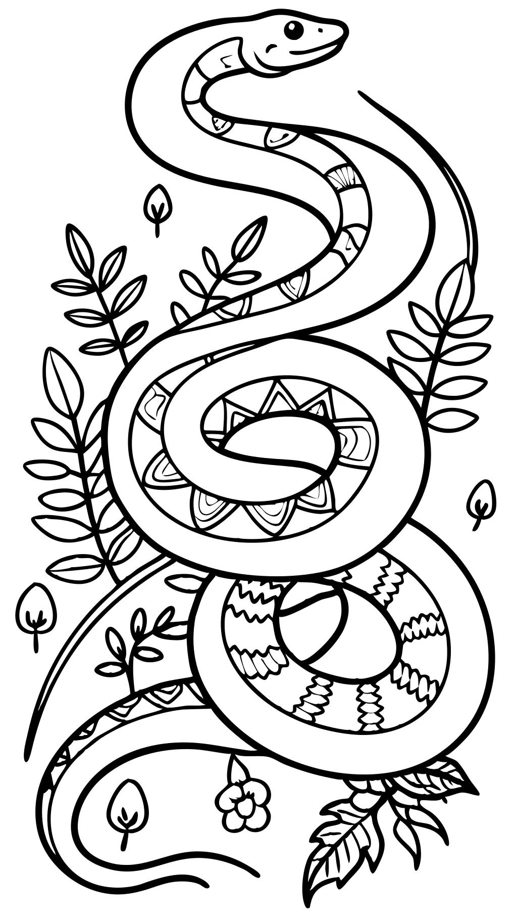 pages de serpent à colorier